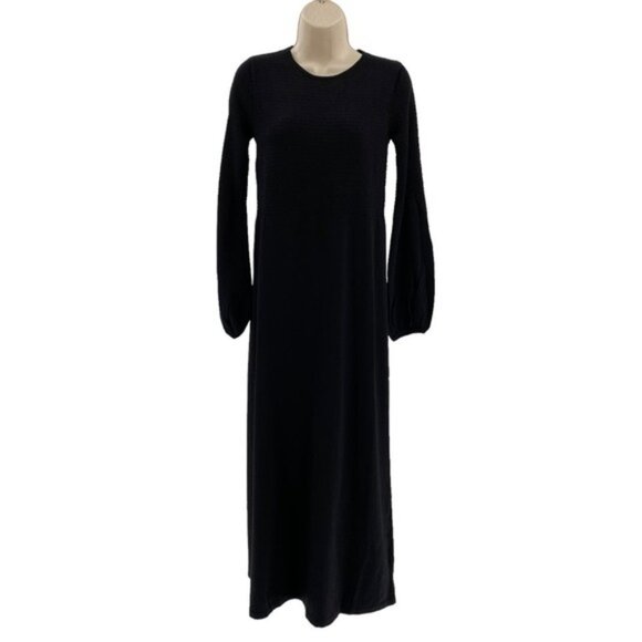 Pomander Place | NEW Black Double Knit Lennox Long Sleeve Maxi Dress Size S - Picture 8 of 13